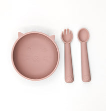 Load image into Gallery viewer, Cat Silicone Suction Bowl and Mini Fork and Spoon

