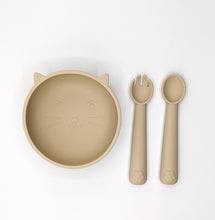 Load image into Gallery viewer, Cat Silicone Suction Bowl and Mini Fork and Spoon
